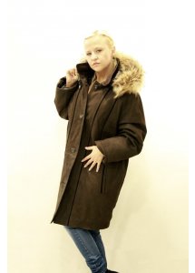 Manteau cuir ESHA MURPHY Marron