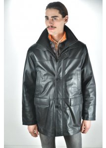 Veste Cuir MURPHY BASTIEN Noir