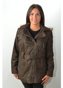 Veste Cuir MURPHY RICCI Marron